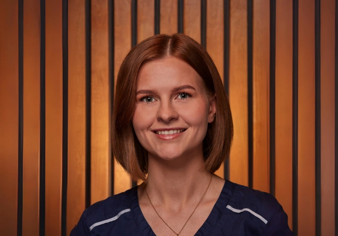 Tannlegeassistent Linnéa Lie ved Fagerholt Tannlegesenter